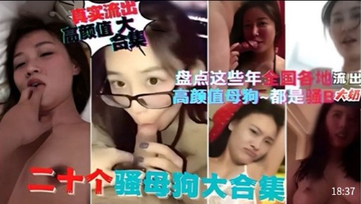 【真实流出】高颜值大合集，盘点这些年全国各地流出高颜直母狗，都是骚B大奶