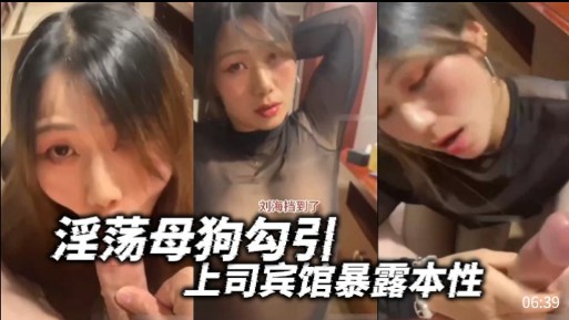 淫荡母狗勾引上司，宾馆暴露本性